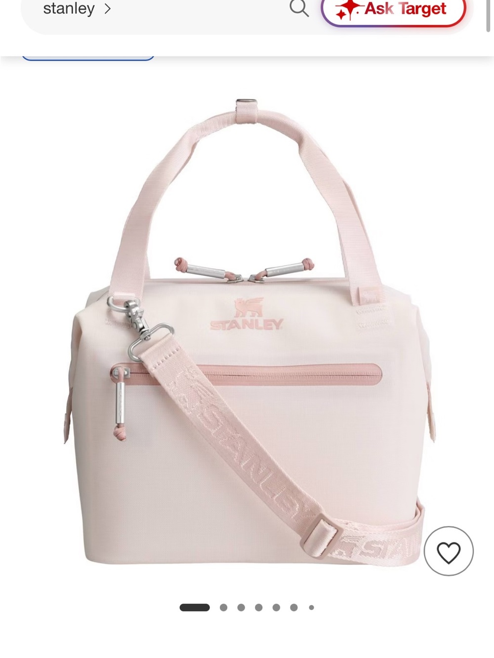 Stanley Pale Pink Shoulder Tote with Removable Strap